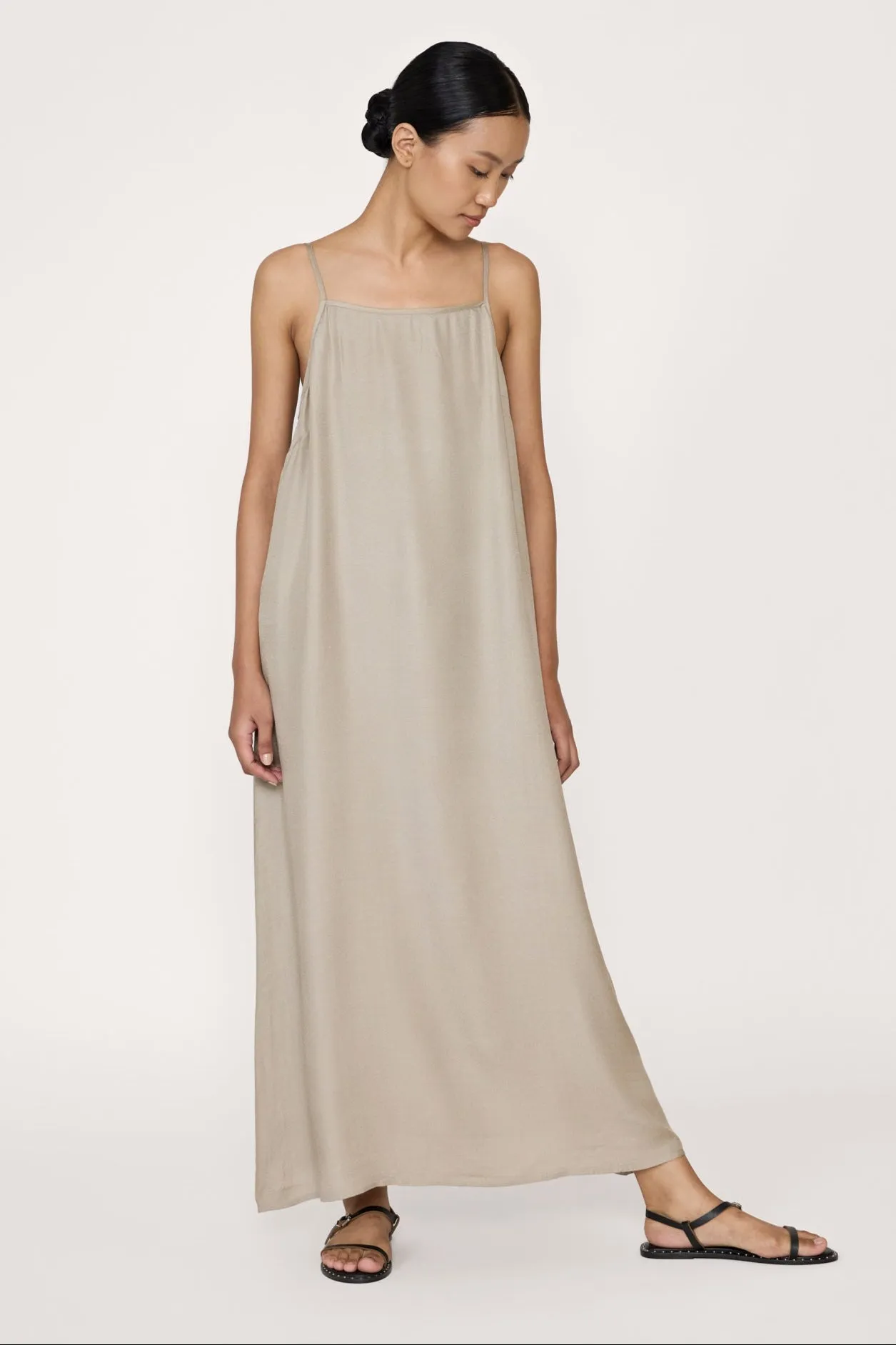 90's Maxi Slip Dress - Putty