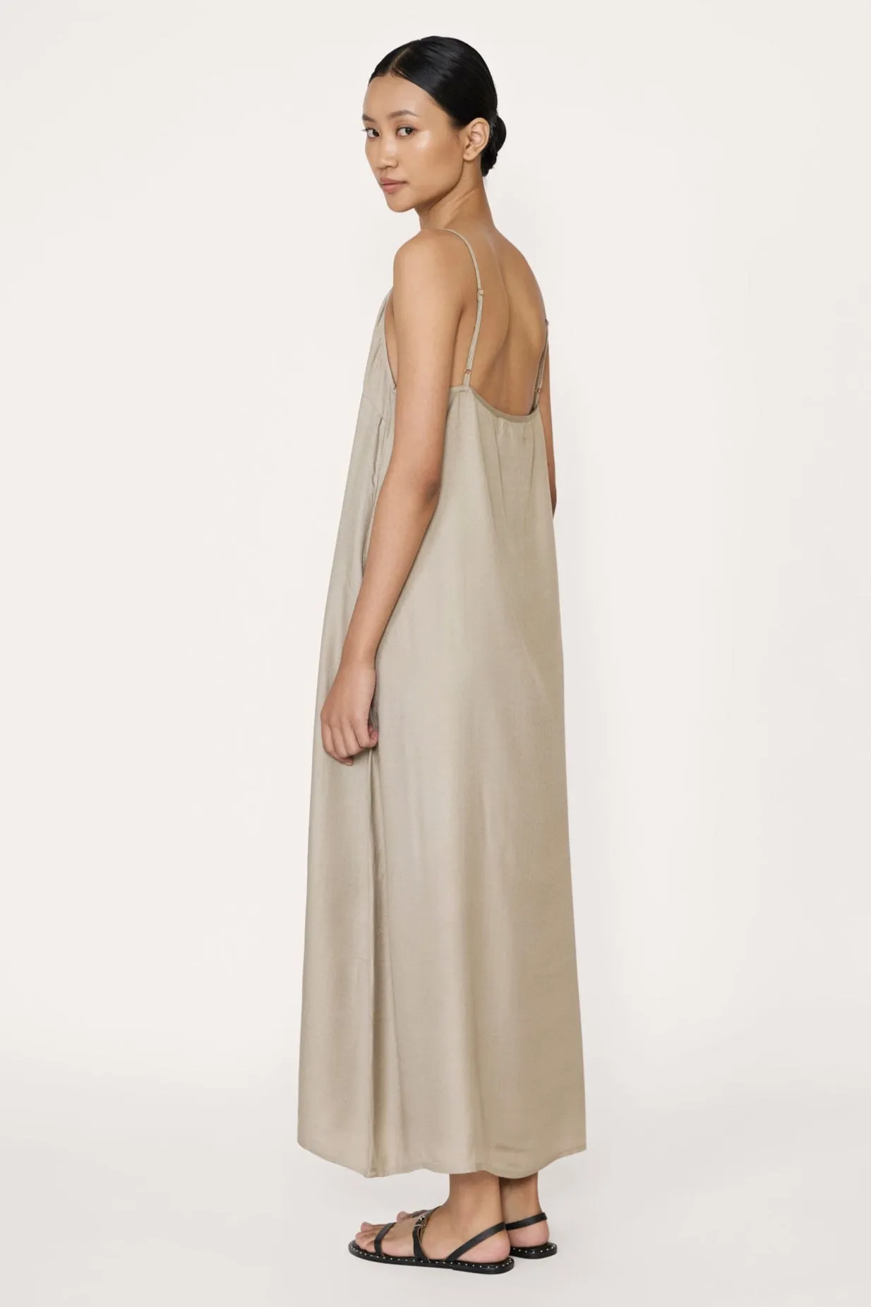 90's Maxi Slip Dress - Putty