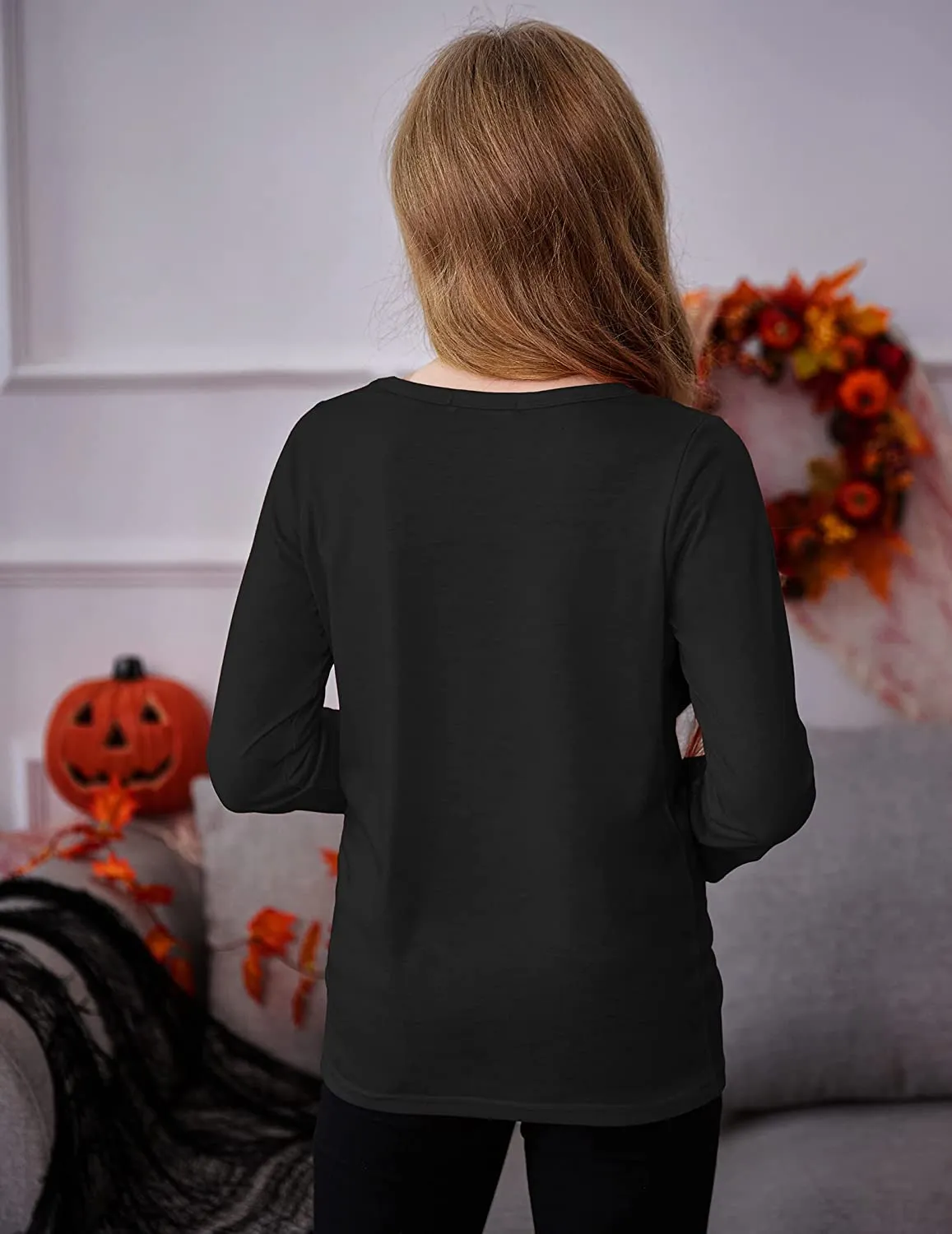 Arshiner Kids 2 Pack Long Sleeve Tees Girls Basic Tees
