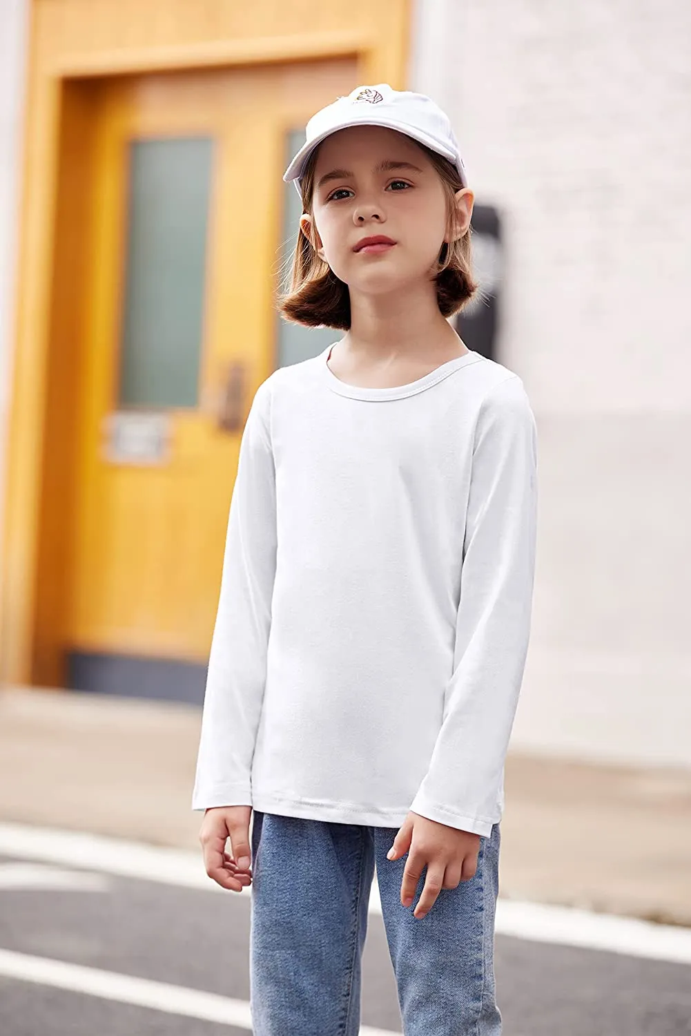 Arshiner Kids 2 Pack Long Sleeve Tees Girls Basic Tees