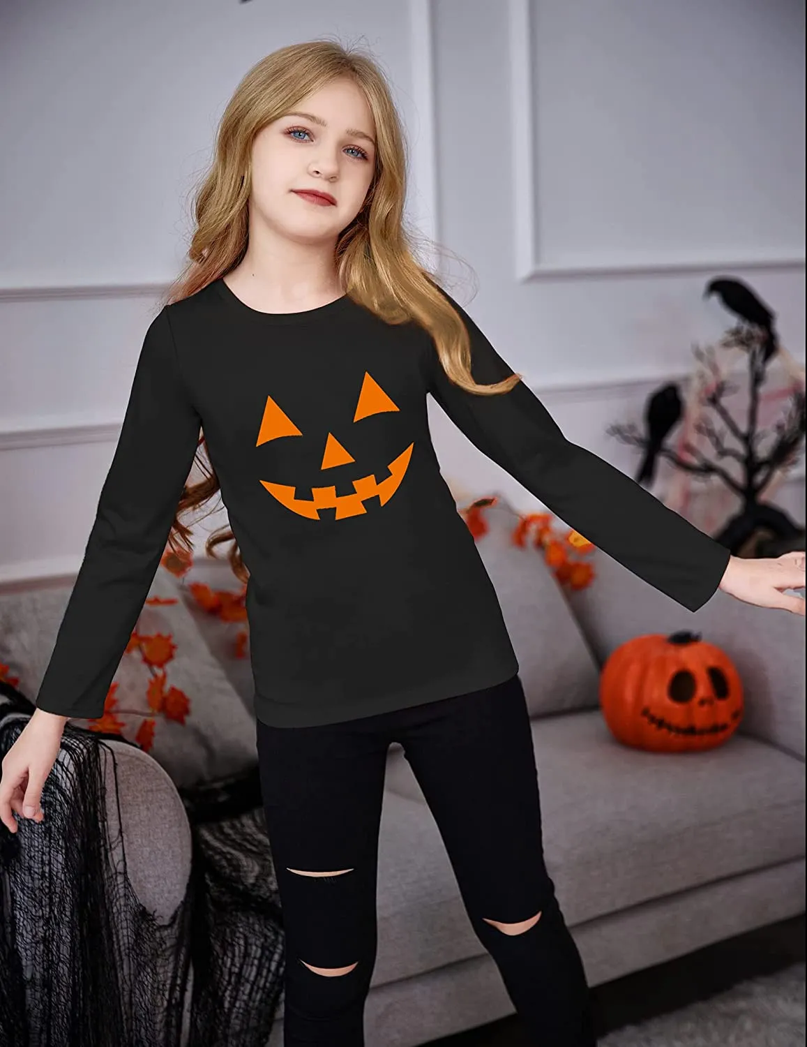 Arshiner Kids 2 Pack Long Sleeve Tees Girls Basic Tees