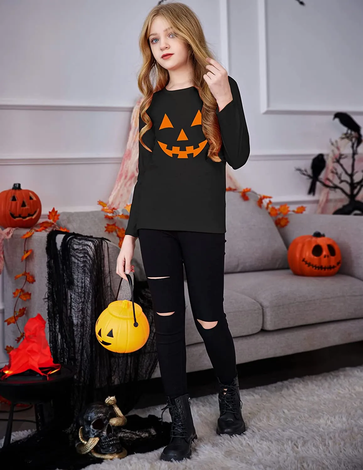 Arshiner Kids 2 Pack Long Sleeve Tees Girls Basic Tees