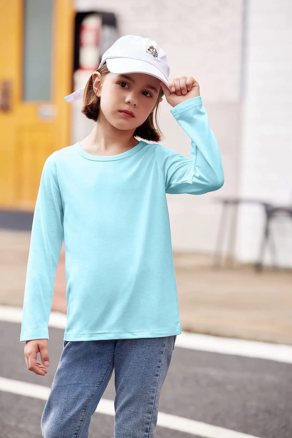 Arshiner Kids 2 Pack Long Sleeve Tees Girls Basic Tees