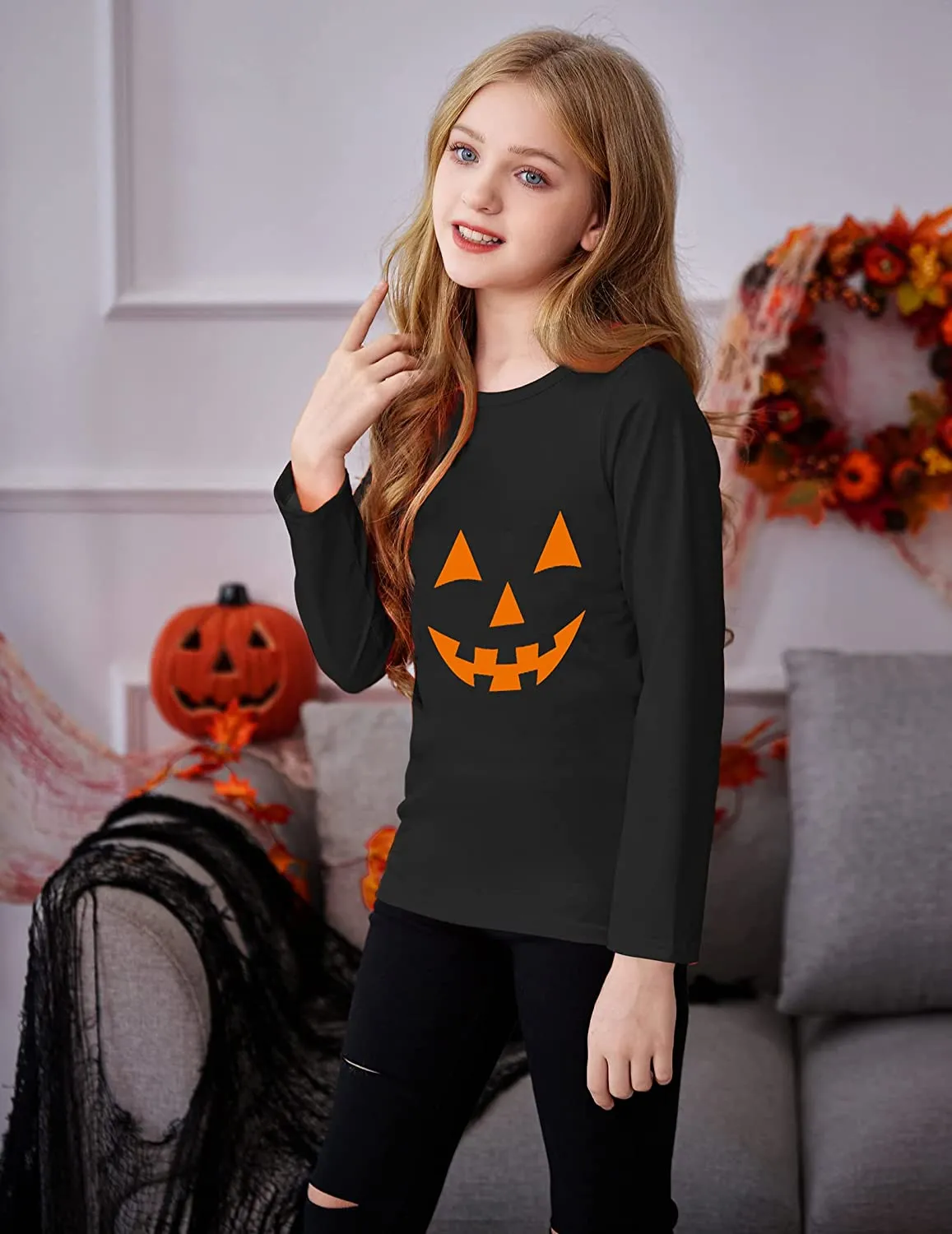 Arshiner Kids 2 Pack Long Sleeve Tees Girls Basic Tees