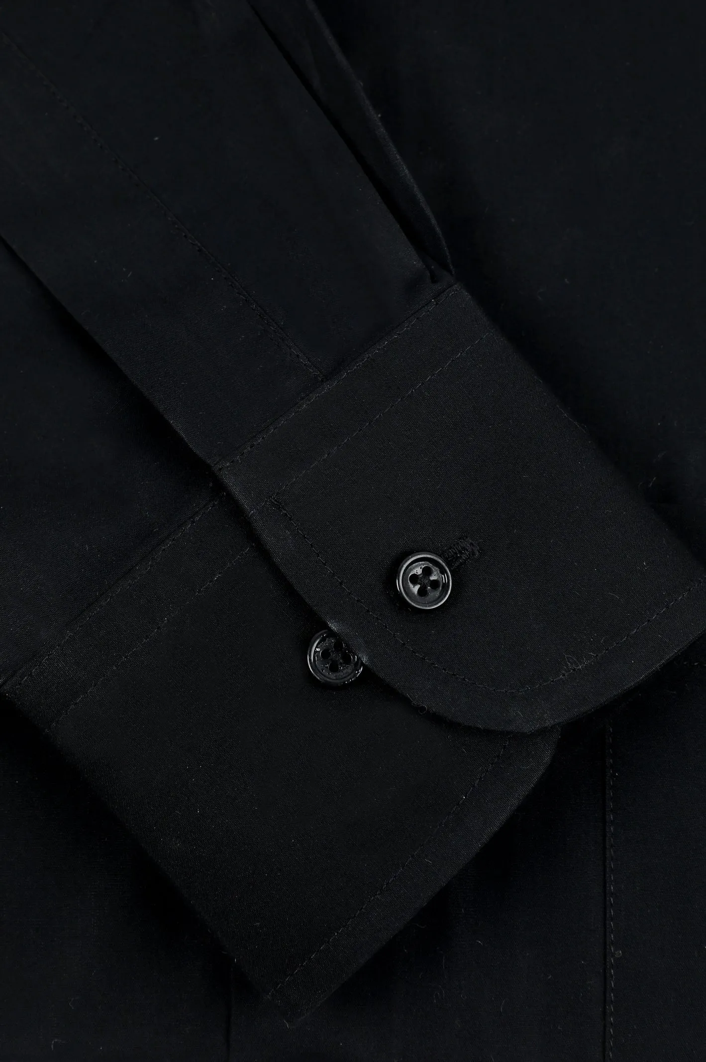 Black Plain Formal Men Shirt