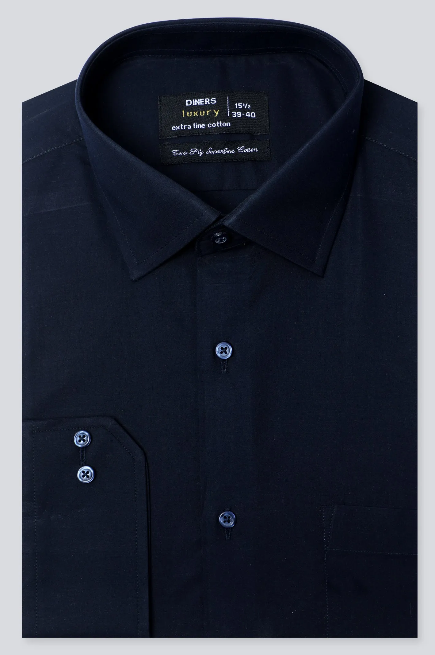 Black Plain Formal Shirt