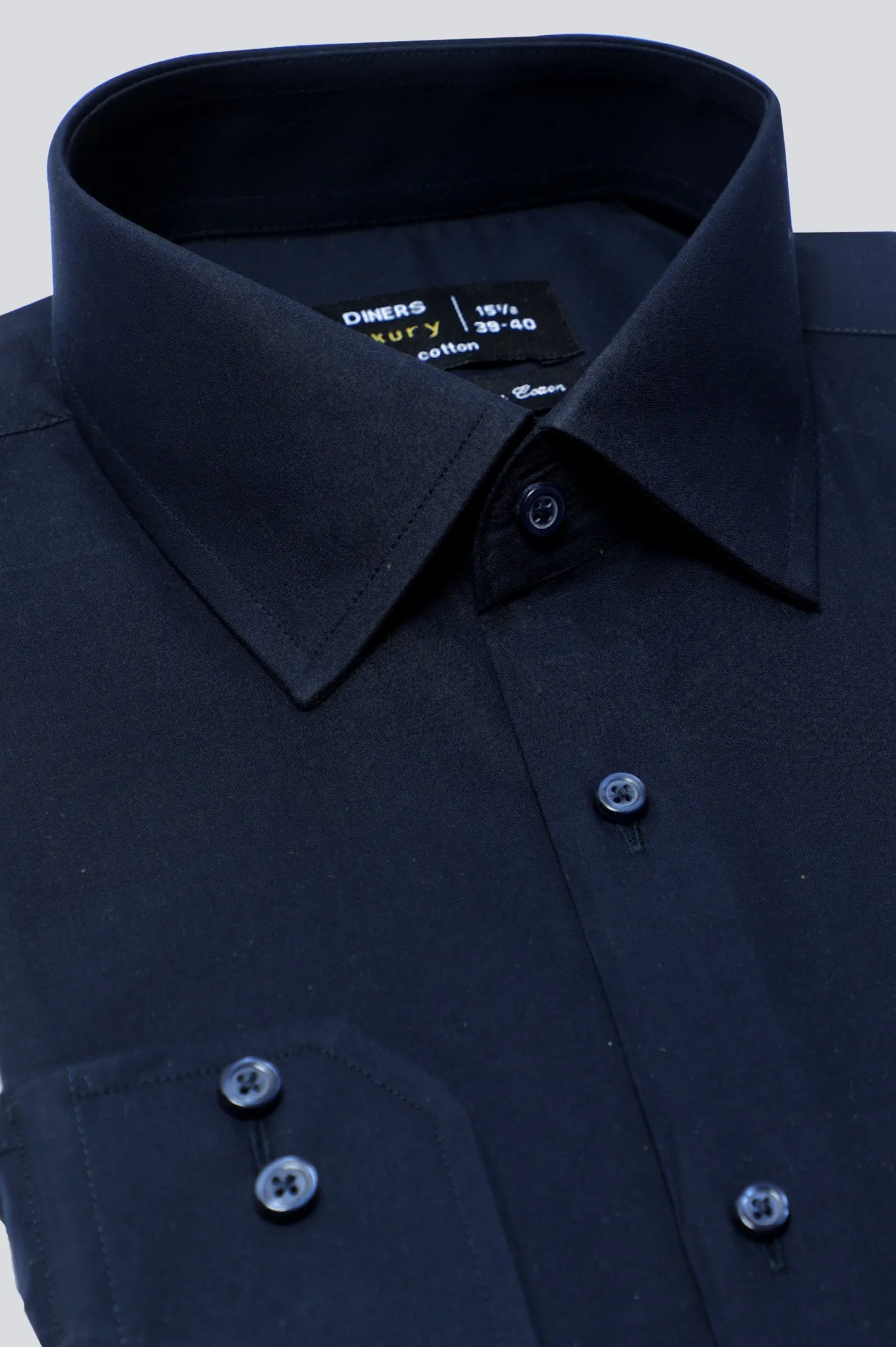 Black Plain Formal Shirt