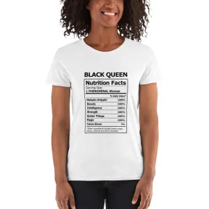 Black Queen Nutritional Facts - Women's short sleeve t-shirt