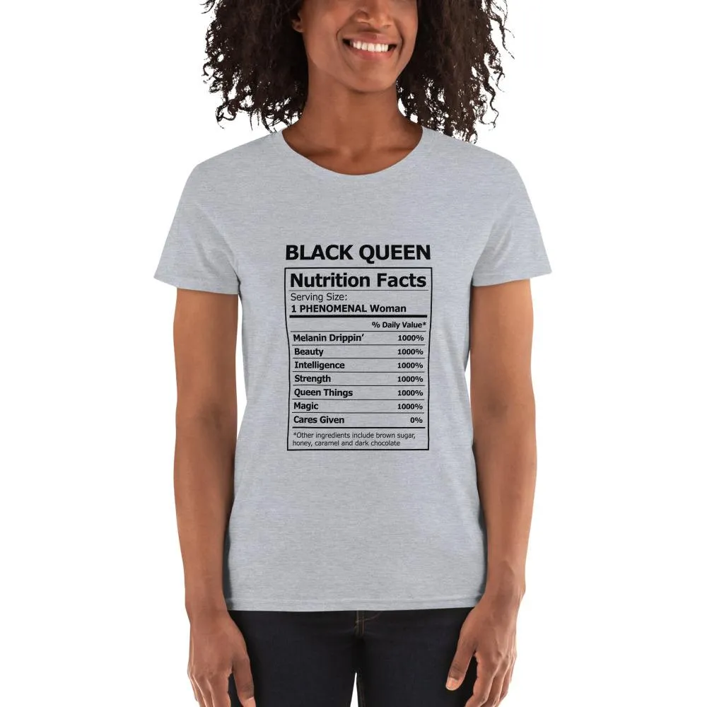 Black Queen Nutritional Facts - Women's short sleeve t-shirt