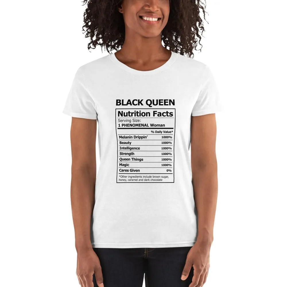 Black Queen Nutritional Facts - Women's short sleeve t-shirt