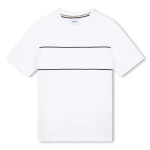 BOSS KIDSWEAR White Short Sleeve Tee Shirt