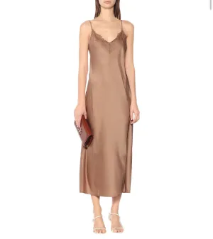 Caramel Satin slip dress