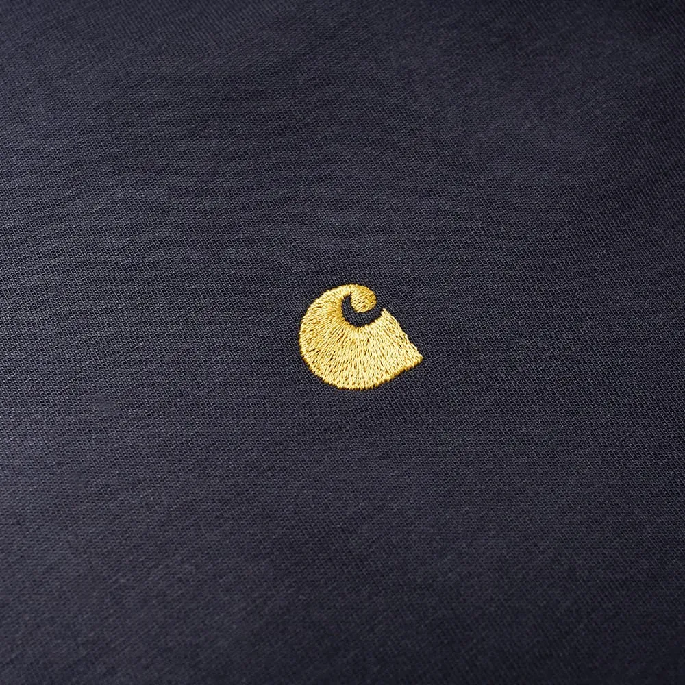 Carhartt WIP Chase Embroidered Tee (Dark Navy & Gold)(Regular Size)