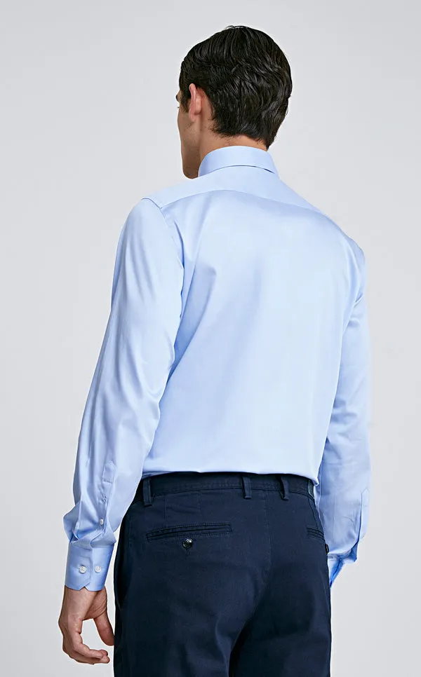 Ds Damat Slim Fit Shirt Light Blue Nanocare