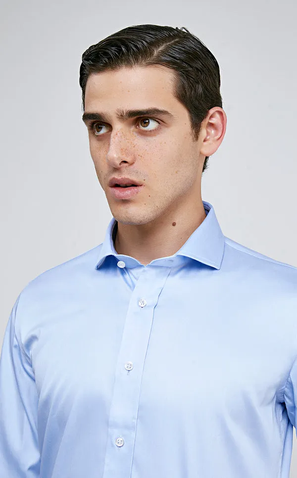 Ds Damat Slim Fit Shirt Light Blue Nanocare