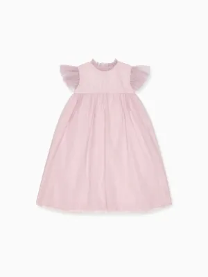 Dusty Pink Estrella Tulle Girl Empire Dress