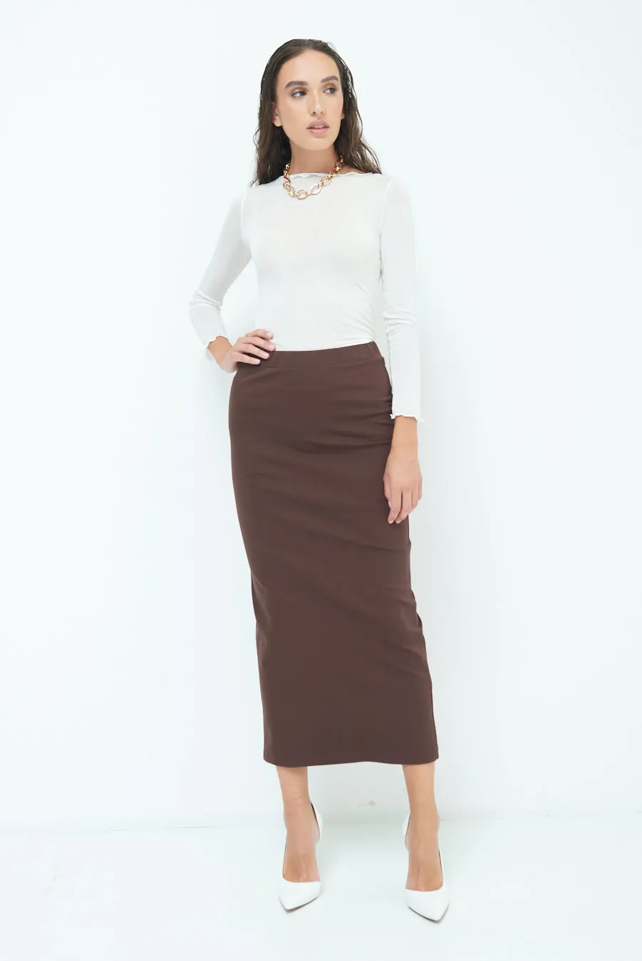 Elegant midi pencil skirt wholesale