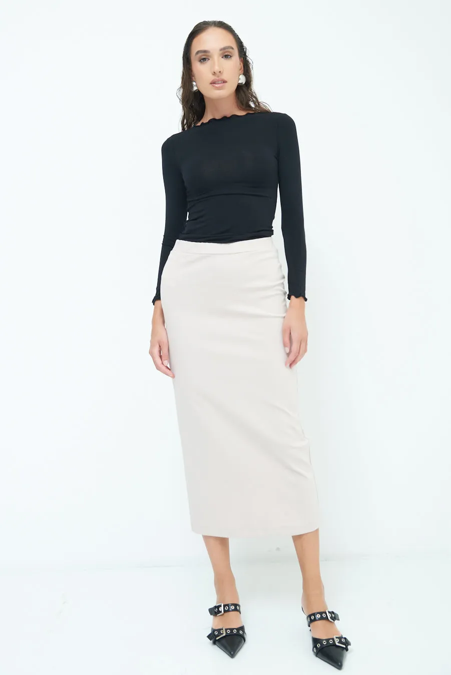 Elegant midi pencil skirt wholesale