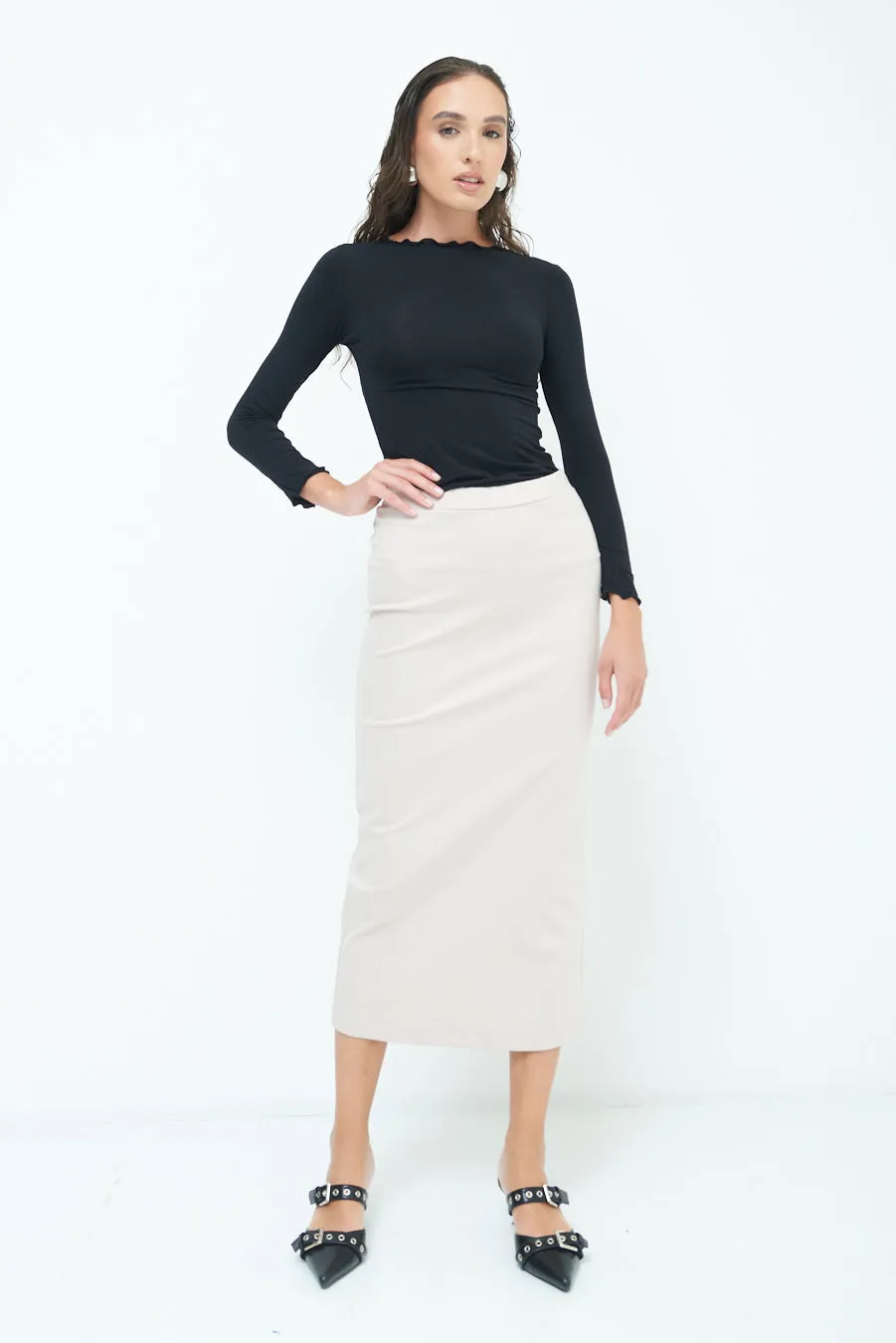 Elegant midi pencil skirt wholesale