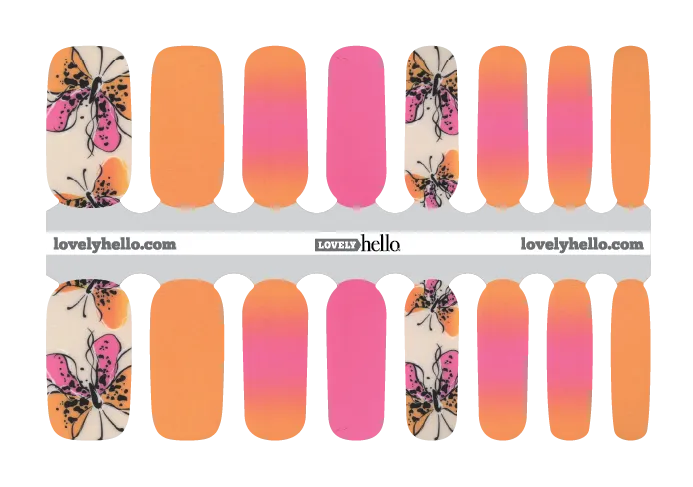 Flutterby Fresh Nail Wraps