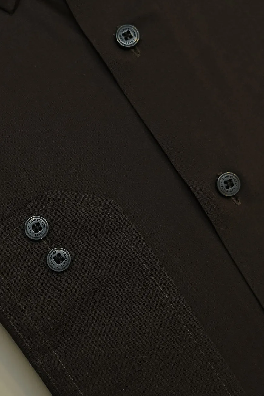 Formal Shirt - Alpha Chocolate Brown Plain