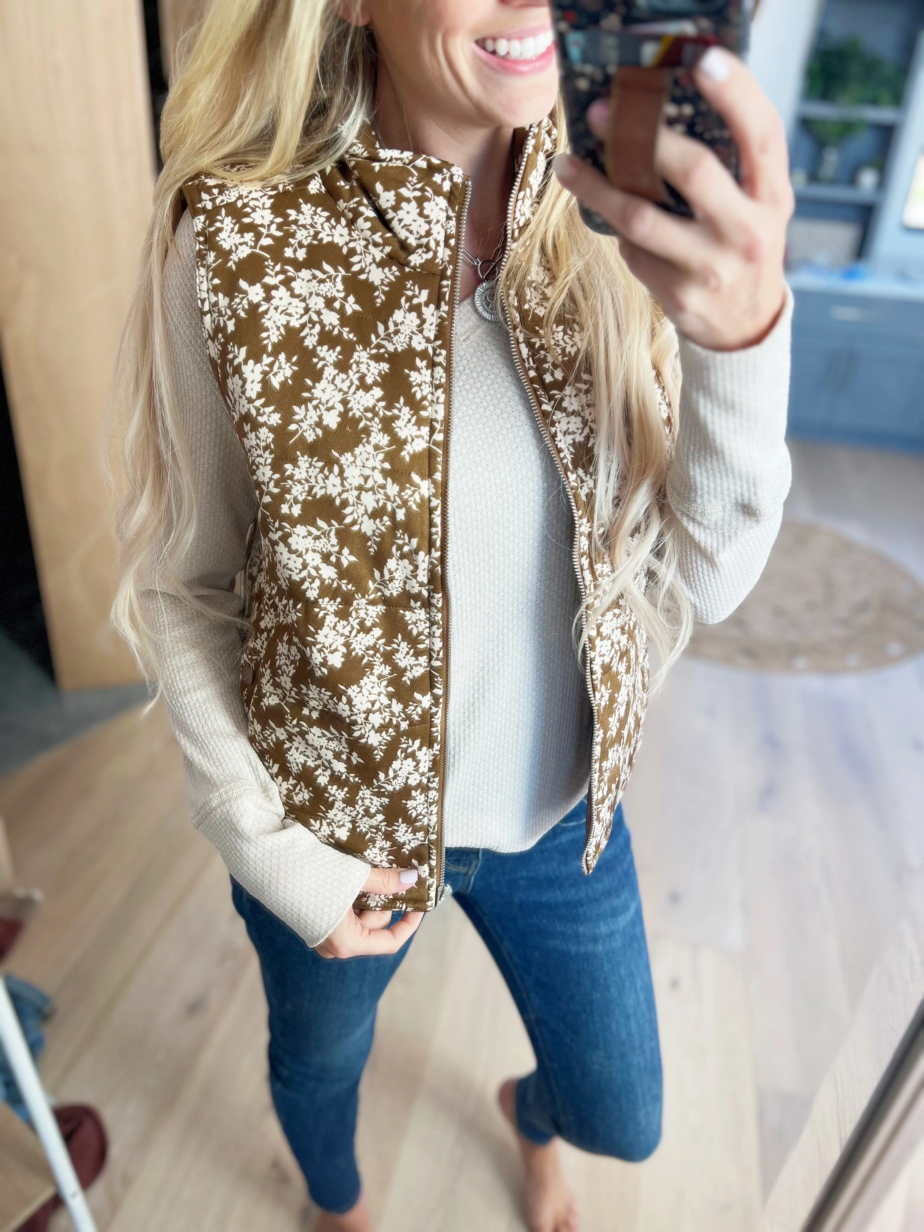 Gather Together Vest in Olive (SALE)