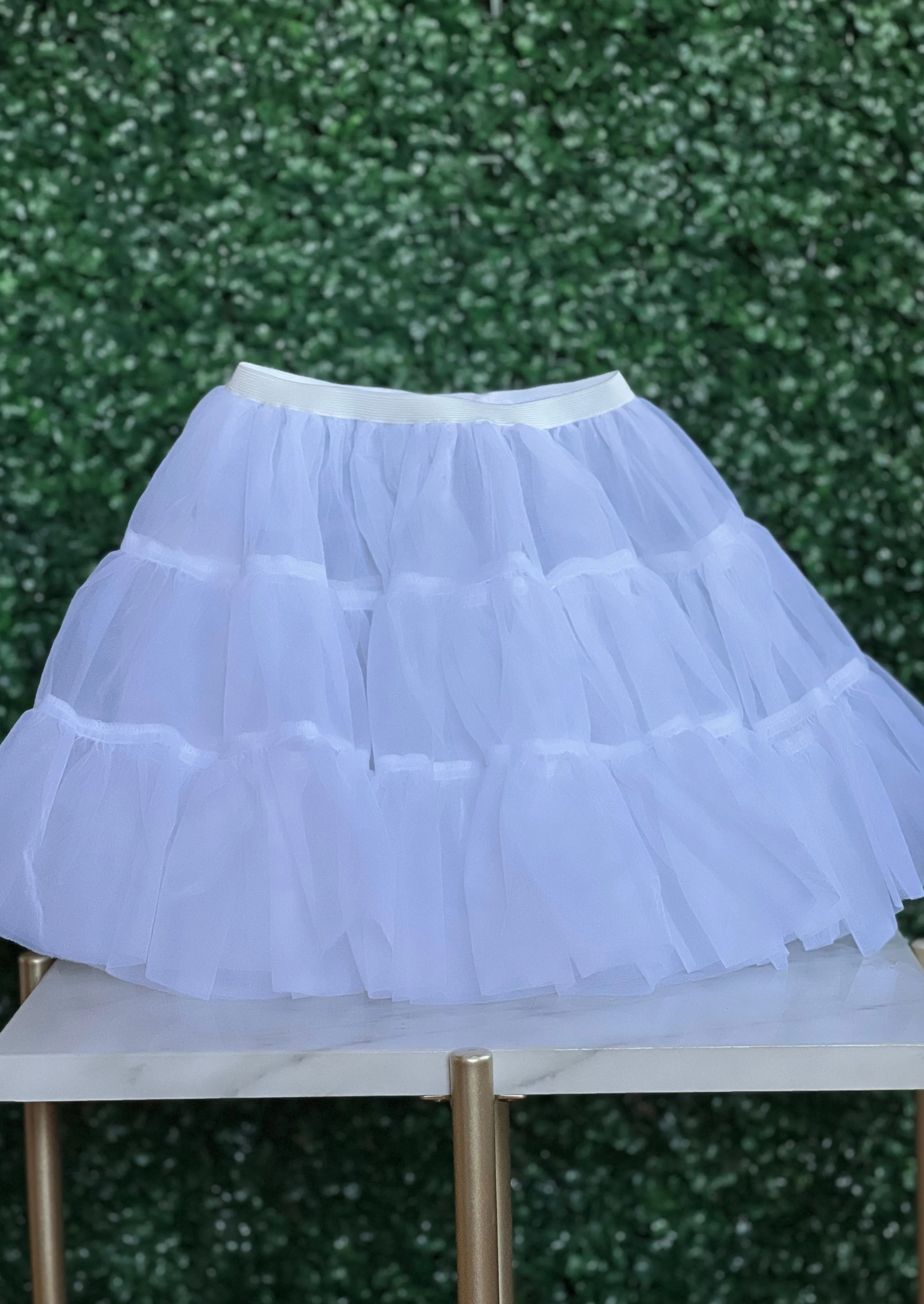 Girls’ White Soft Crinoline