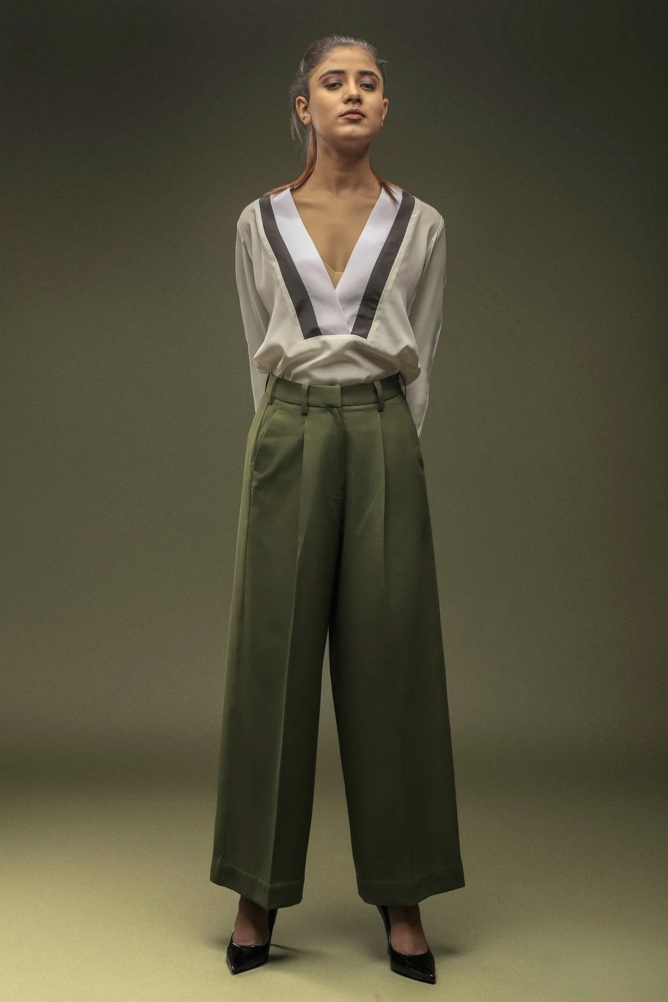 Green loose Pants