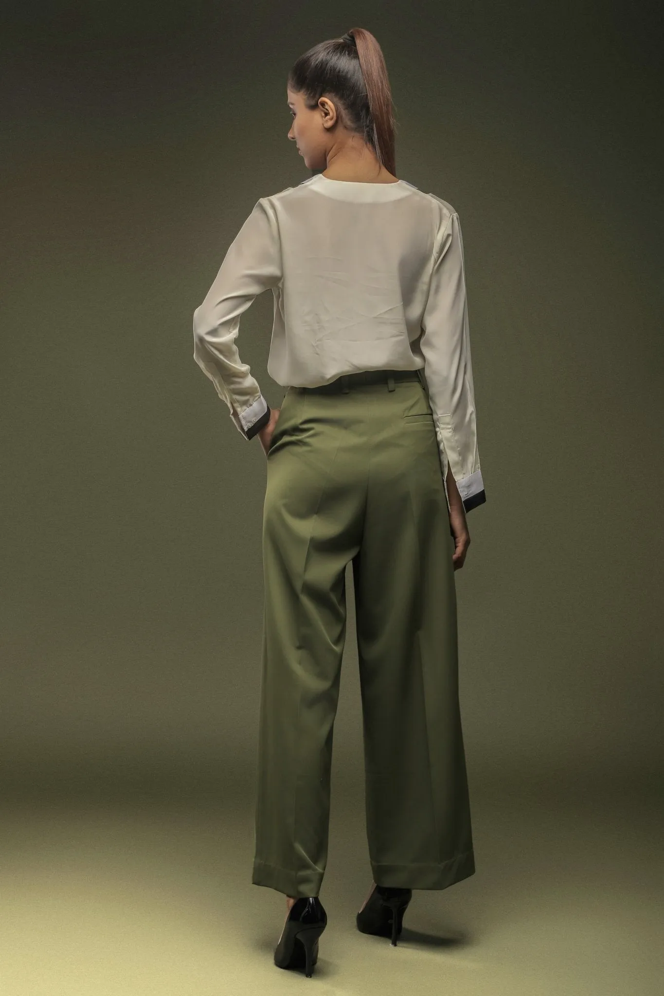 Green loose Pants