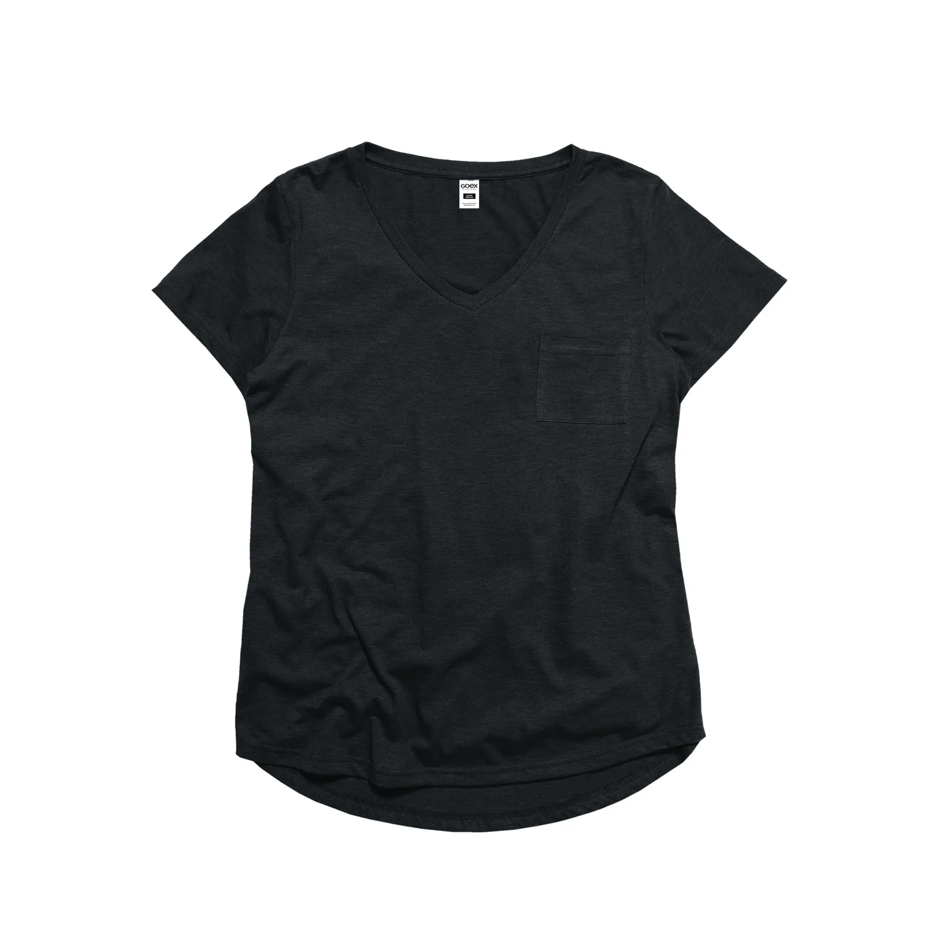 Ladies Simple V-Neck Pocket T-Shirt from Goex