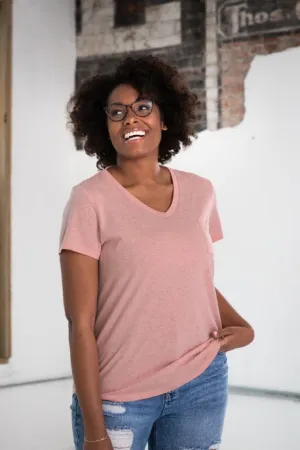 Ladies Simple V-Neck Pocket T-Shirt from Goex