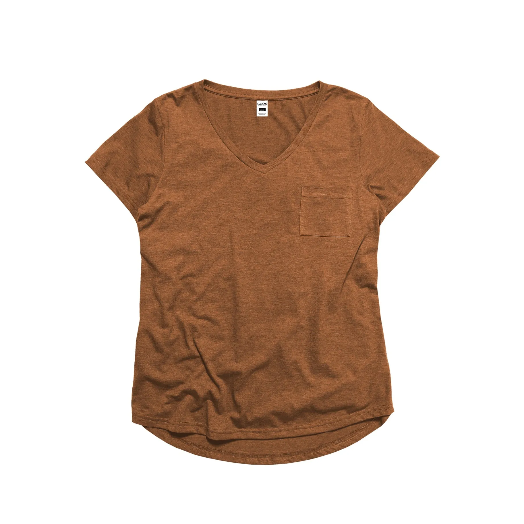 Ladies Simple V-Neck Pocket T-Shirt from Goex