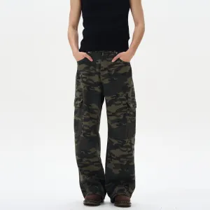 Loose Fit Camouflage Cargo Pants