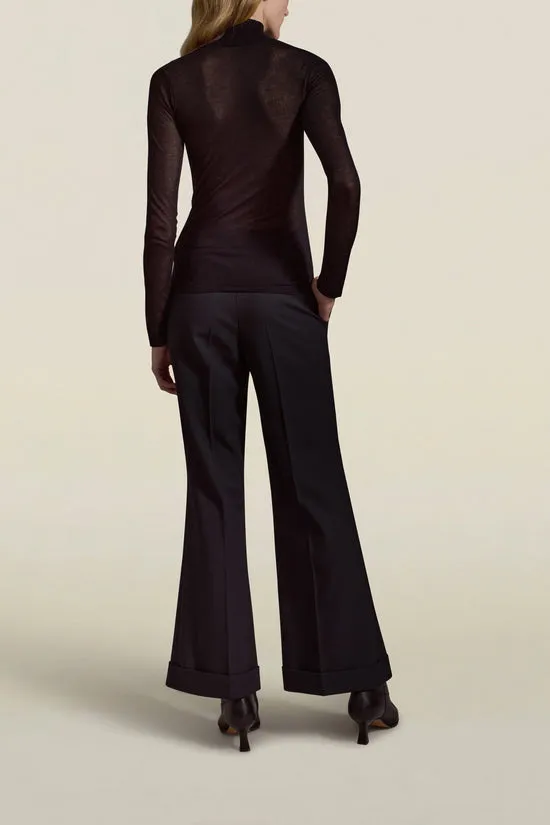 Lyra Sheer Turtleneck in Viscose Blend