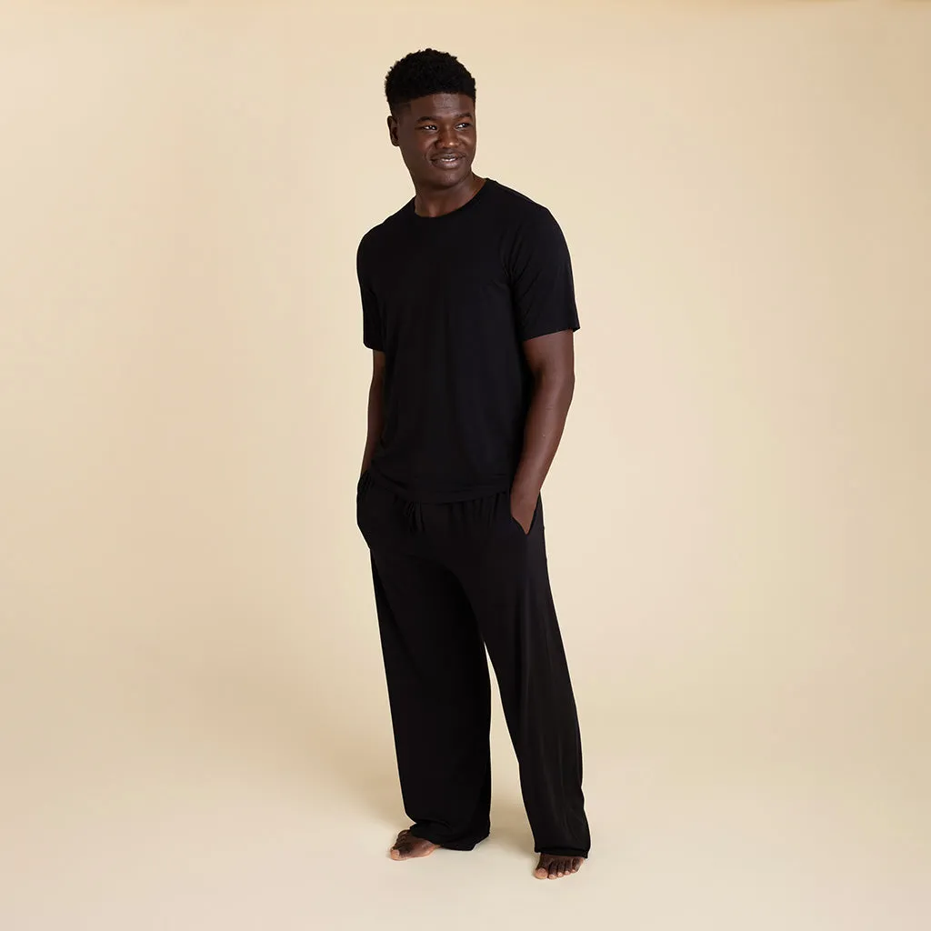 Men's Black Relaxed Lounge Pants