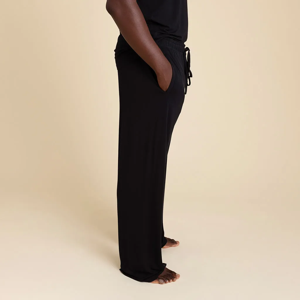 Men's Black Relaxed Lounge Pants
