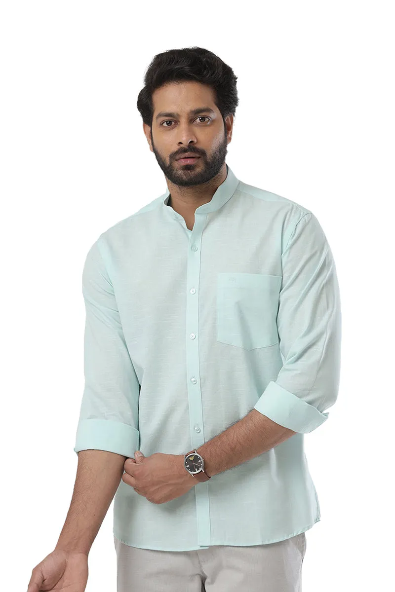 Neo - Light Green Formal Shirt For Men | Ariser