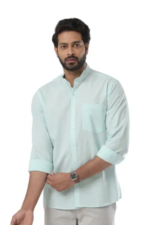 Neo - Light Green Formal Shirt For Men | Ariser