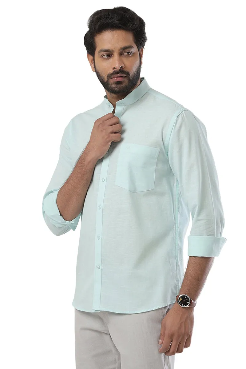 Neo - Light Green Formal Shirt For Men | Ariser