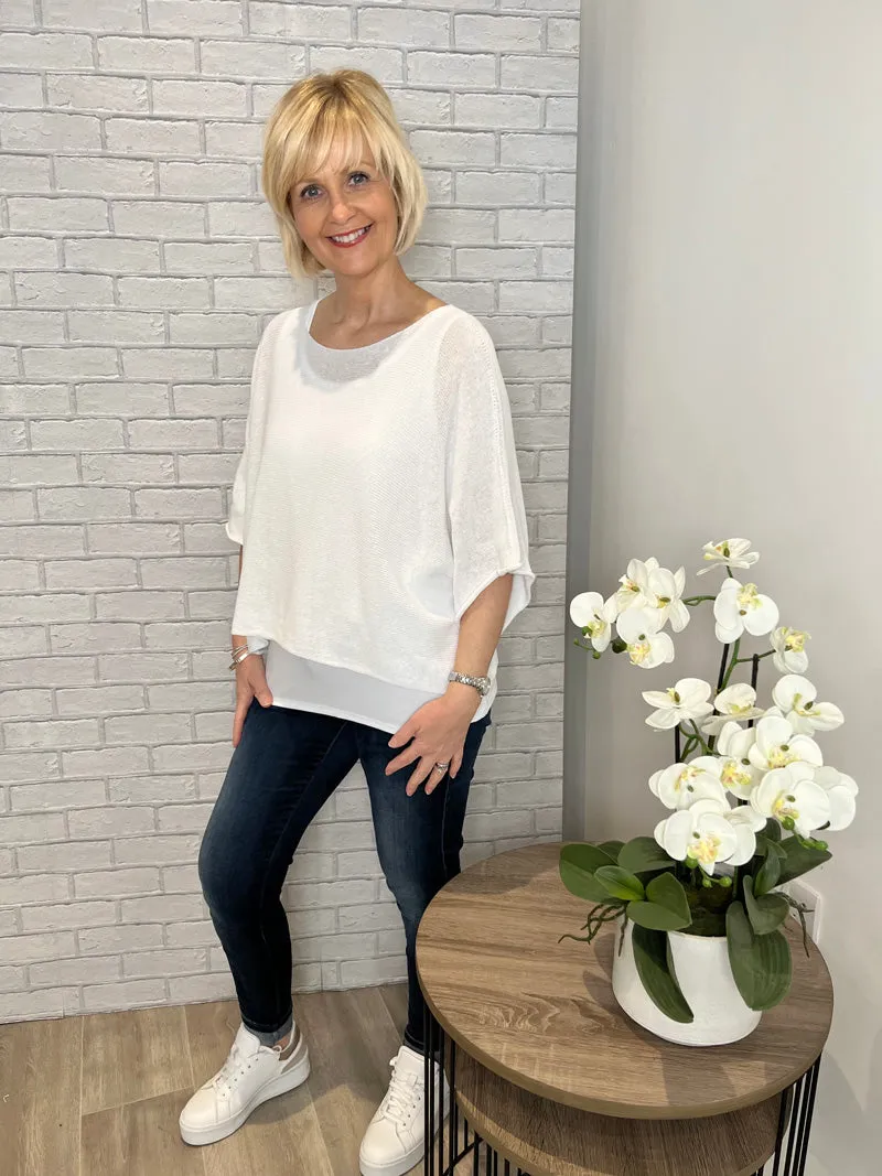 Nina Fine Knit Top Straw