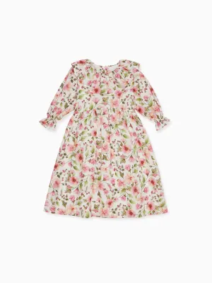 Pink Floral Martina Girl Fit And Flare Dress