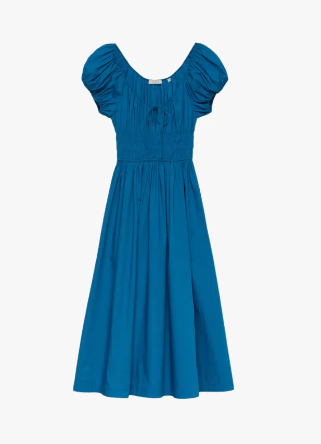 Quinn Cotton Poplin Dress Soft Cobalt Blue