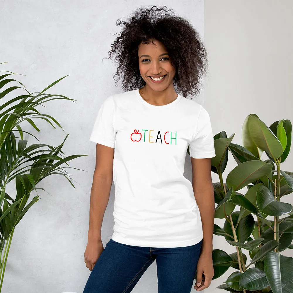 red, yellow, green teach tee