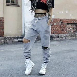 Ripped Knee Sweatpants
