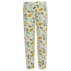 Roll Outta Bed Women's Vacation Polysuede Open Bottom Pajama Pants