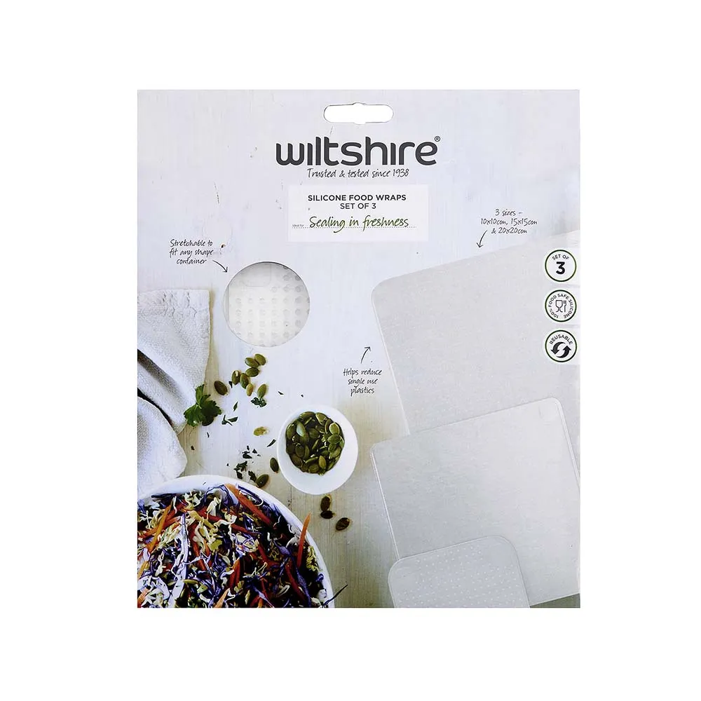 Silicone Food Wraps Set of 3