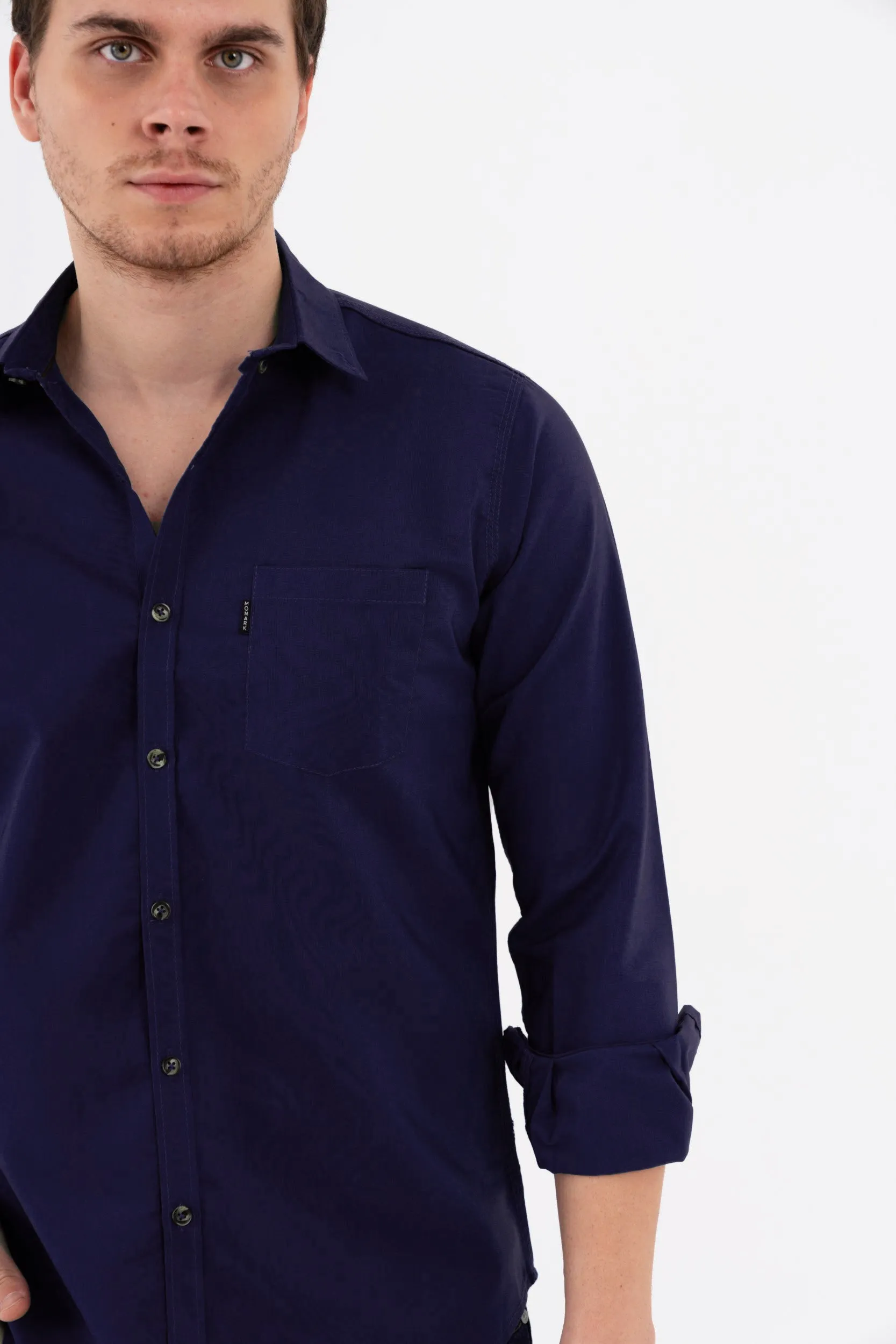 SOLID BLUE BUTTON-DOWN SHIRTS