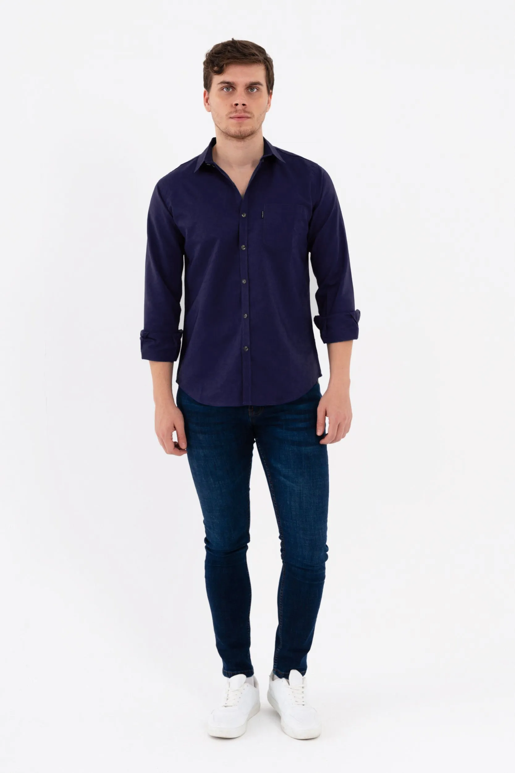 SOLID BLUE BUTTON-DOWN SHIRTS