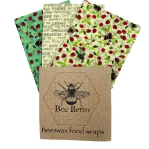 Strawberry Bee, Eco Friendly Beeswax Wraps