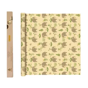 SUPERBEE Beeswax Wrap Roll XL, Reusable Beeswax Wrap for Food, Wrap Roll, Reusable Bees Wrap Paper for Wrapping Vegetables, Cheese Paper, Bowl Covers and Sandwich Wrapping Paper, Elephants - 35x13"